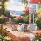 Mediterranean Hand painted oil painting on canvas"Sea view Villa"60x90CM(23.6"x35.4")Unframed-68
