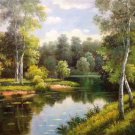 Hand painted oil painting on canvas"Creek"50x60CM(19.7"x23.6")Unframed-188