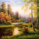 Hand painted oil painting on canvas"Creek"50x60CM(19.7"x23.6")Unframed-189