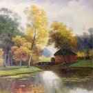 Hand painted oil painting on canvas"Creek"50x60CM(19.7"x23.6")Unframed-192