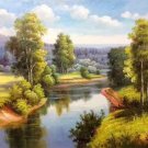 Hand painted oil painting on canvas"Creek"50x60CM(19.7"x23.6")Unframed-193