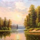 Hand painted oil painting on canvas"Creek"50x60CM(19.7"x23.6")Unframed-194
