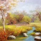 Hand painted oil painting on canvas"Creek"50x60CM(19.7"x23.6")Unframed-196