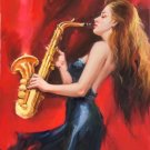 Chinese style Hand painted oil painting on canvas"Sexy Girl"60x90CM(23.6"x35.4")Unframed-19