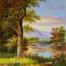 Hand painted oil painting on canvas"Image of the countryside"50x60CM(19.7"x23.6")Unframed-71