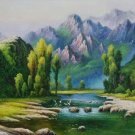 Hand painted oil painting on canvas"Creek"60x120CM(23.6"x47.2")Unframed-198
