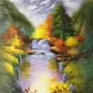 Hand painted oil painting on canvas"Creek"60x90CM(23.6"x35.4")Unframed-199