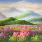 Hand painted oil painting on canvas"Creek"60x120CM(23.6"x47.2")Unframed-201