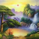 Hand painted oil painting on canvas"Creek"60x90CM(23.6"x35.4")Unframed-205 Hand painted oil painting on canvas"Creek"60x90CM(23.6"x35.4")Unframed-205