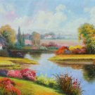 Hand painted oil painting on canvas"Image of the countryside"70x180CM(27.6"x70.9")Unframed-80
