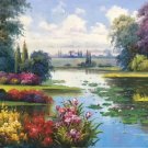 Hand painted oil painting on canvas"Image of the countryside"70x180CM(27.6"x70.9")Unframed-82