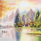 Hand painted oil painting on canvas"Creek"60x120CM(23.6"x47.2")Unframed-211 Hand painted oil painting on canvas"Creek"60x120CM(23.6"x47.2")Unframed-211