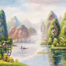 Hand painted oil painting on canvas"Creek"60x120CM(23.6"x47.2")Unframed-217