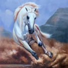 Simple modern Hand painted oil painting on canvas"Akhal-teke horses"60x90CM(23.6"x35.4")Unframed-39