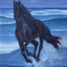 Simple modern Hand painted oil painting on canvas"Akhal-teke horses"60x90CM(23.6"x35.4")Unframed-40