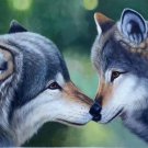 Hand painted oil painting on canvas"Wolf"60x90CM(24"x36")Unframed-03