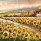Hand painted oil painting on canvas"Image of the countryside"70x180CM(27.6"x70.9")Unframed-93