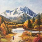 Hand painted oil painting on canvas"Creek"60x90CM(23.6"x35.4")Unframed-219