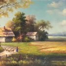 Hand painted oil painting on canvas"Image of the countryside"80x200CM(33"x80")Unframed-95
