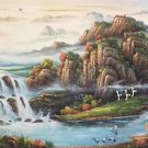Hand painted oil painting on canvas"Creek"90x180CM(36"x72")Unframed-233