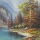 Hand painted oil painting on canvas"Creek"70x100CM(30"x40")Unframed-238
