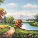 Hand painted oil painting on canvas"Creek"60x120CM(23.6"x47.2")Unframed-241 Hand painted oil painting on canvas"Creek"60x120CM(23.6"x47.2")Unframed-241