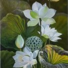 Chinese style Hand painted oil painting on canvas"lotus"60x120CM(23.6"x47.2")Unframed-64 Chinese style Hand painted oil painting on canvas"lotus"60x120CM(23.6"x47.2")Unframed-64