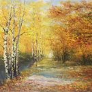 Nordic style Hand painted oil painting on canvas"forest"60x120CM(23.6"x47.2")Unframed-55