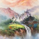 Hand painted oil painting on canvas"Image of the countryside"60x90CM(23.6"x35.4")Unframed-109