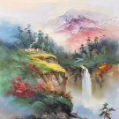 Hand painted oil painting on canvas"Image of the countryside"60x90CM(23.6"x35.4")Unframed-110