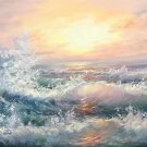 Simple modern Hand painted oil painting on canvas"Waves"70x180CM(30"x72")Unframed-15 Simple modern Hand painted oil painting on canvas"Waves"70x180CM(30"x72")Unframed-15