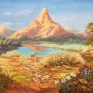 Hand painted oil painting on canvas"Creek"60x120CM(23.6"x47.2")Unframed-249 Hand painted oil painting on canvas"Creek"60x120CM(23.6"x47.2")Unframed-249