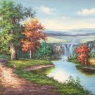 Hand painted oil painting on canvas"Creek"60x120CM(23.6"x47.2")Unframed-251