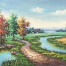Hand painted oil painting on canvas"Creek"60x120CM(23.6"x47.2")Unframed-252