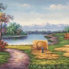 Hand painted oil painting on canvas"Creek"60x120CM(23.6"x47.2")Unframed-255 Hand painted oil painting on canvas"Creek"60x120CM(23.6"x47.2")Unframed-255