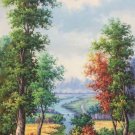 Hand painted oil painting on canvas"Creek"60x120CM(23.6"x47.2")Unframed-257 Hand painted oil painting on canvas"Creek"60x120CM(23.6"x47.2")Unframed-257