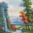 Hand painted oil painting on canvas"Creek"60x120CM(23.6"x47.2")Unframed-258
