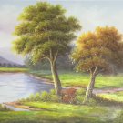 Hand painted oil painting on canvas"Image of the countryside"50x150CM(20"x60")Unframed-113 Hand painted oil painting on canvas"Image of the countryside"50x150CM(20"x60")Unframed-113