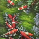 Chinese style Hand painted oil painting on canvas"carp"60x120CM(23.6"x47.2")Unframed-09 Chinese style Hand painted oil painting on canvas"carp"60x120CM(23.6"x47.2")Unframed-09
