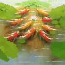 Chinese style Hand painted oil painting on canvas"carp"60x90CM(24"x36")Unframed-14