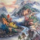 Hand painted oil painting on canvas"Creek"80x100CM(33"x40")Unframed-267