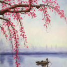 Simple modern Landscape Hand painted oil painting on canvas"Sunset"60x90CM(23.6"x35.4")Unframed-21