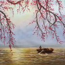 Simple modern Landscape Hand painted oil painting on canvas"Sunset"60x90CM(23.6"x35.4")Unframed-23