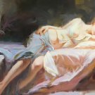 Chinese style Hand painted oil painting on canvas"Sexy Girl"60x90CM(23.6"x35.4")Unframed-28