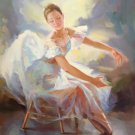 European style Body Art Hand painted oil painting on canvas"Ballet girl"60x90CM(24"x36")Unframed-09