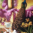 Simple modern Hand painted oil painting on canvas"Gorgeous peacock"60x90CM(23.6"x35.4")Unframed-34