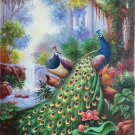 Simple modern Hand painted oil painting on canvas"Gorgeous peacock"60x90CM(23.6"x35.4")Unframed-38