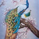 Simple modern Hand painted oil painting on canvas"Gorgeous peacock"60x90CM(23.6"x35.4")Unframed-39