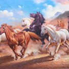 Simple modern Hand painted oil painting on canvas"Abstract horse"70x180CM(27.6"x70.9")Unframed-44
