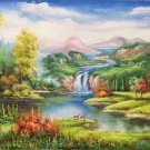 Hand painted oil painting on canvas"Creek"60x120CM(23.6"x47.2")Unframed-275
